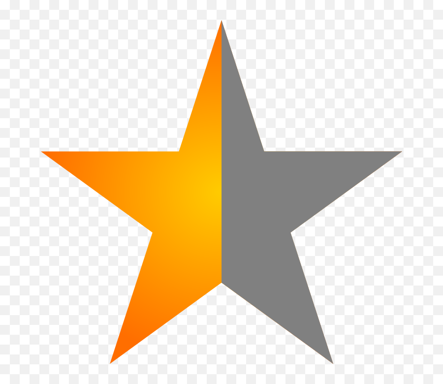 Star Half - Orange Star Png Emoji,Lightning Emoji