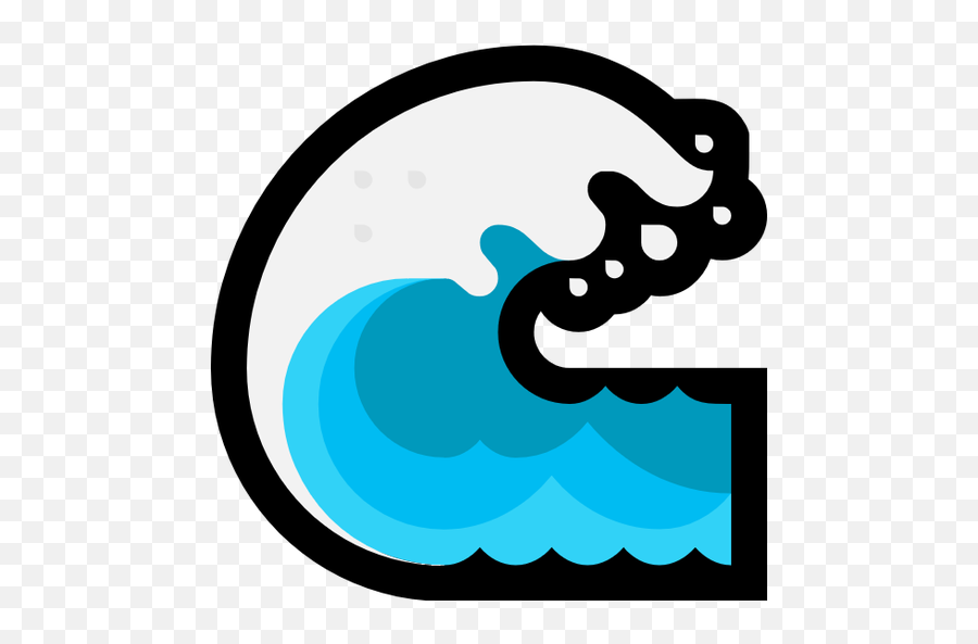 Emoji Image Resource Download - Tsunami Emoji,Blue Wave Emoji