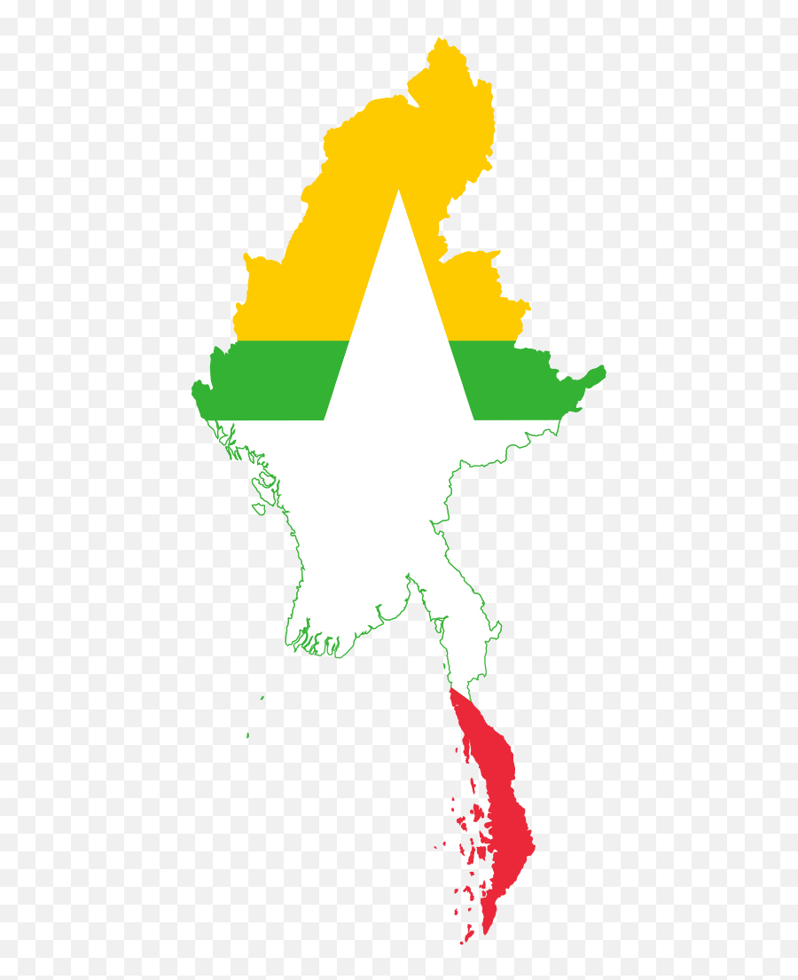 Flag Map Of Burma - Myanmar Flag And Map Emoji,Myanmar Flag Emoji