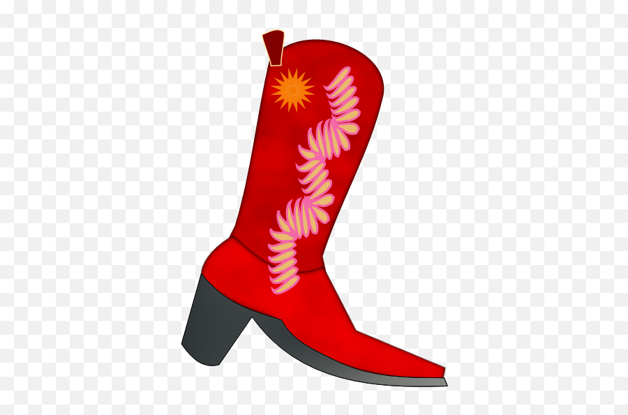 Red Cowboy Boot Vector Image - Cowboy Boot Emoji,Emoji Clothes And Shoes