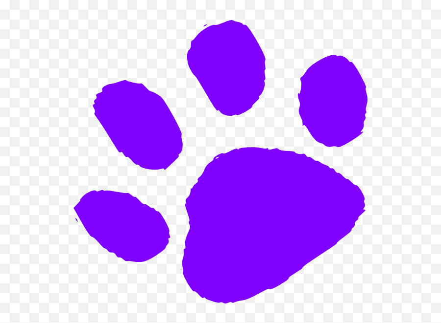 Pawprint Clipart Pint Pawprint Pint - Paw Clipart Purple Emoji,Single Paw Print Emoji