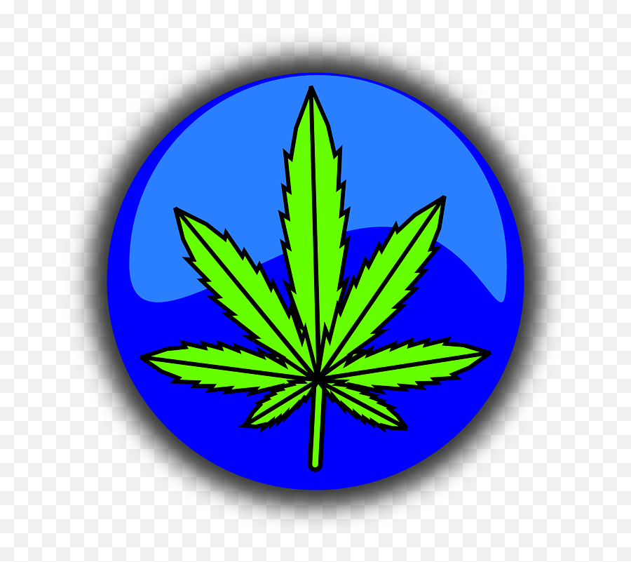 Cannabis Marijuana Leaf - Dibujos De Hoja De Marihuanas Emoji,Weed Leaf Emoji