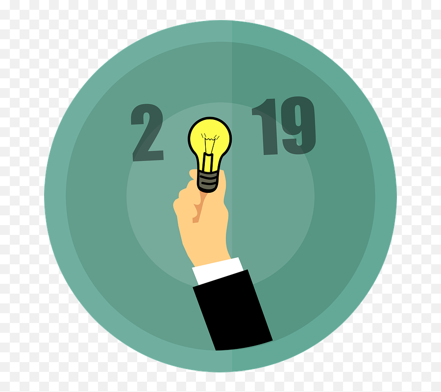 Happy New Year Ideas 2019 - Illustration Emoji,Sun Light Bulb Hand Emoji
