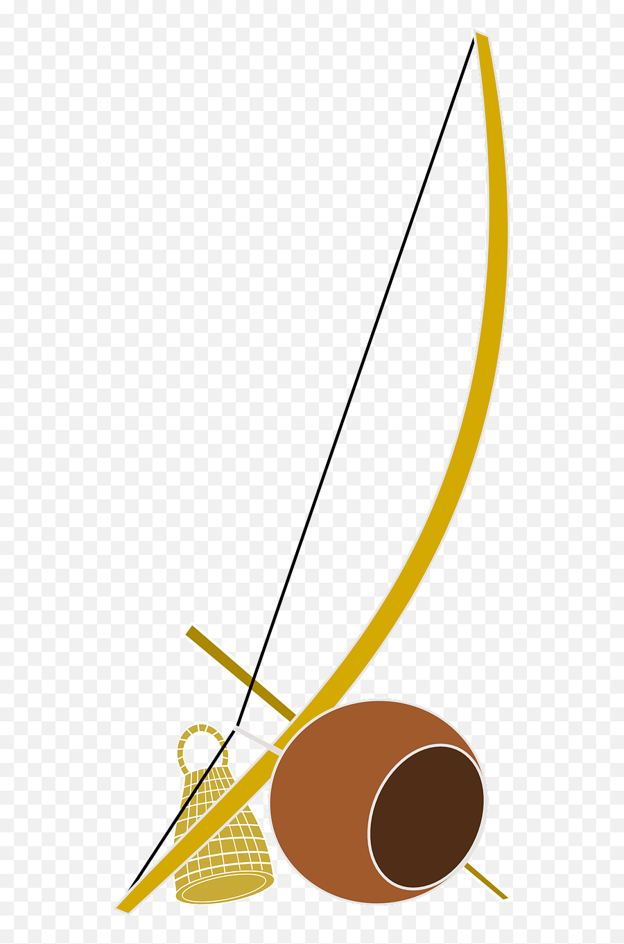 Fishing Bow Arrow Basket Free Vector - Berimbau Clipart Emoji,Emoji Fish Net