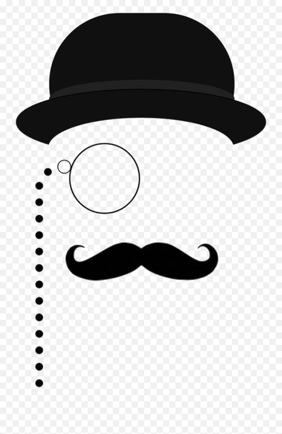 Popular And Trending Monocle Stickers On Picsart - Man Silhouette Bowler Hat Emoji,Emoji With Monocle