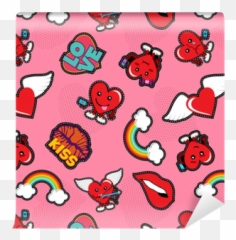 Valentines Day Social Love Emoji Patch Background Wallpaper Pixers -