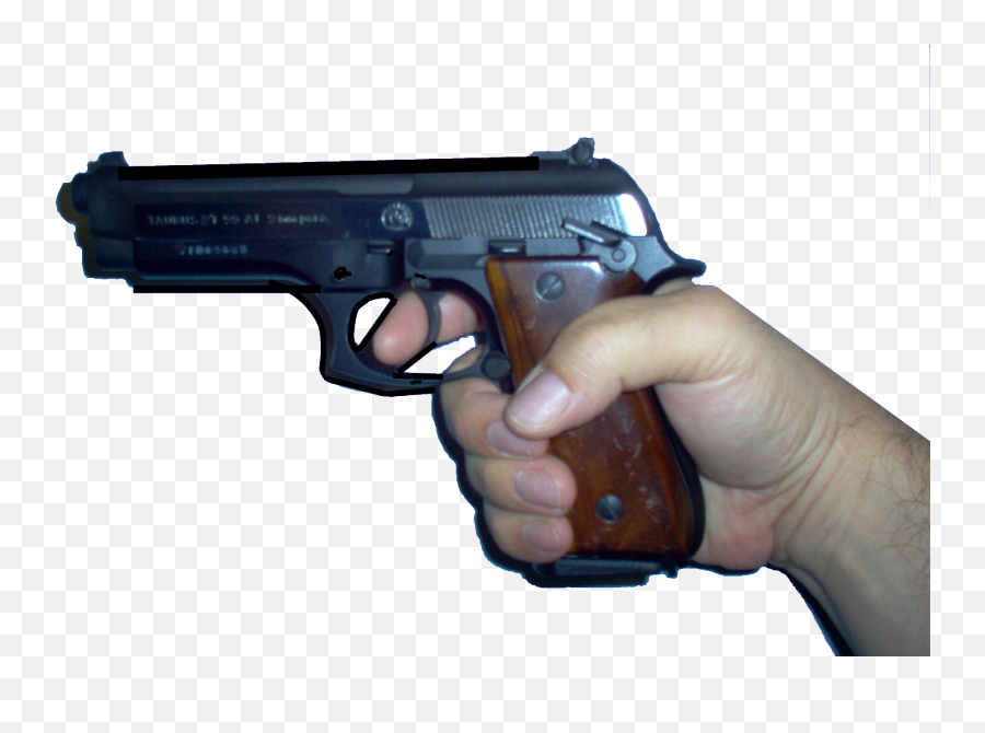 Firearm Revolver Weapon Beretta M9 Pistol - Handgun Png Hand With Gun Transparent Emoji,Gun And Star Emoji