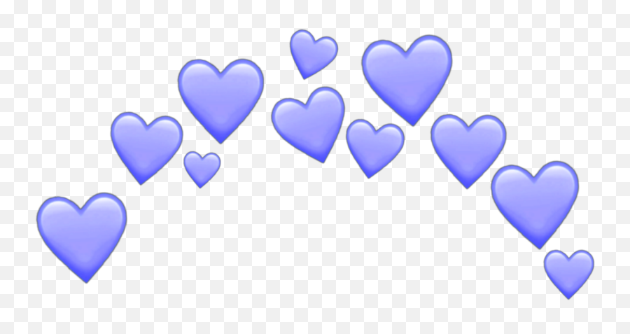 Blue Purple Hearts Heart Sticker Emoji - Light Purple Heart Emoji,Purple Emoji Heart