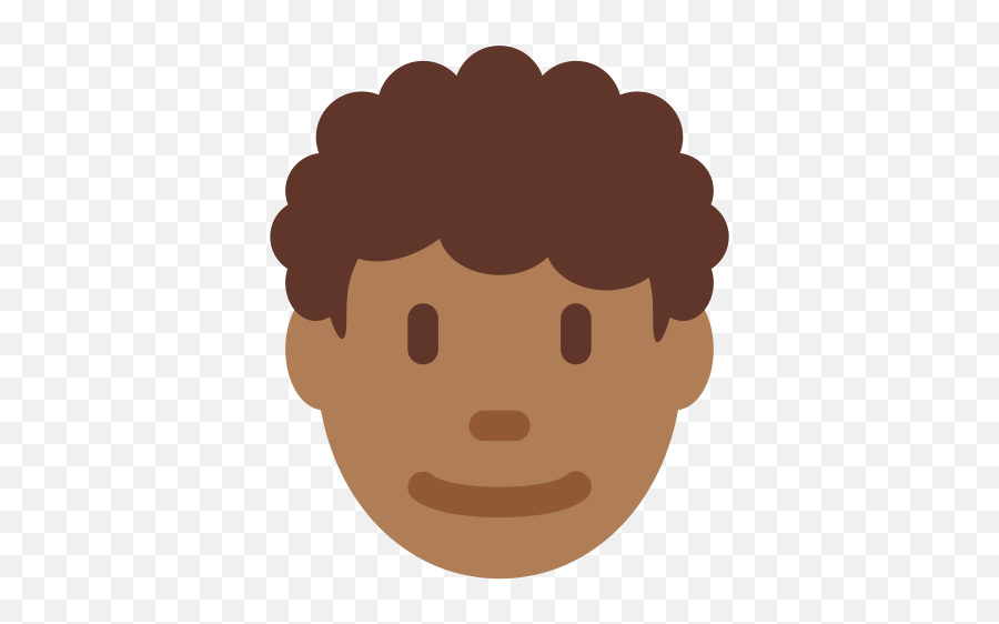 Medium - Curly Hair Man Emoji,Curly Emoji