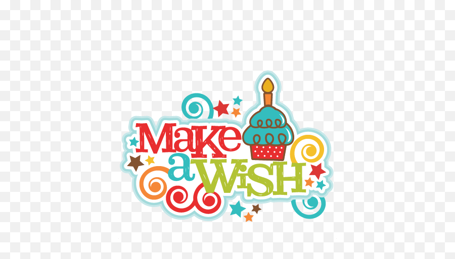Make A Wish Title Svg Scrapbook Cut File Cute Clipart Files - Make A Wish Birthday Png Emoji,Free Birthday Emojis