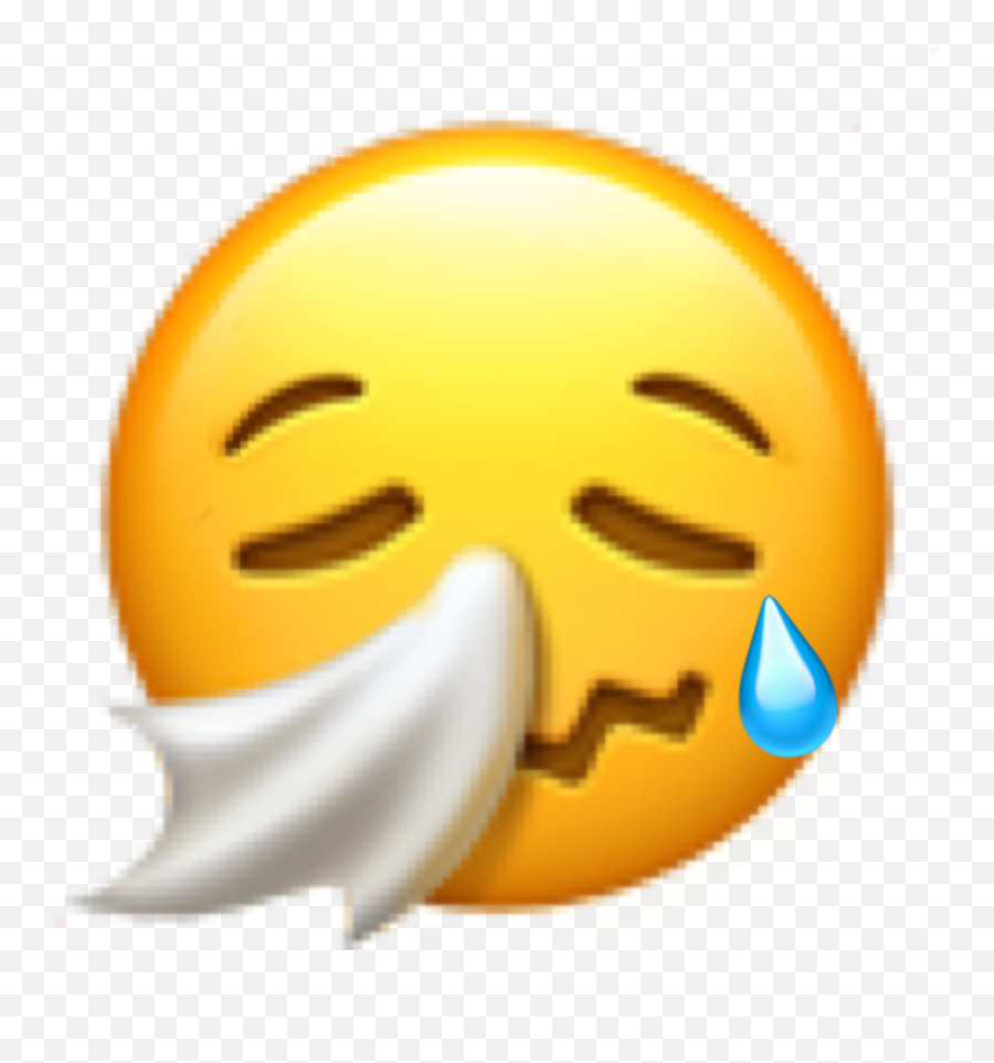 Sad Crying Cry Sniff Tissues Sick Emoji - Edited Sad Emoji,Tissue Emoticon