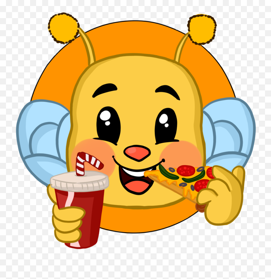Pizza Bee Button - Happy Emoji,Sloth Emoji