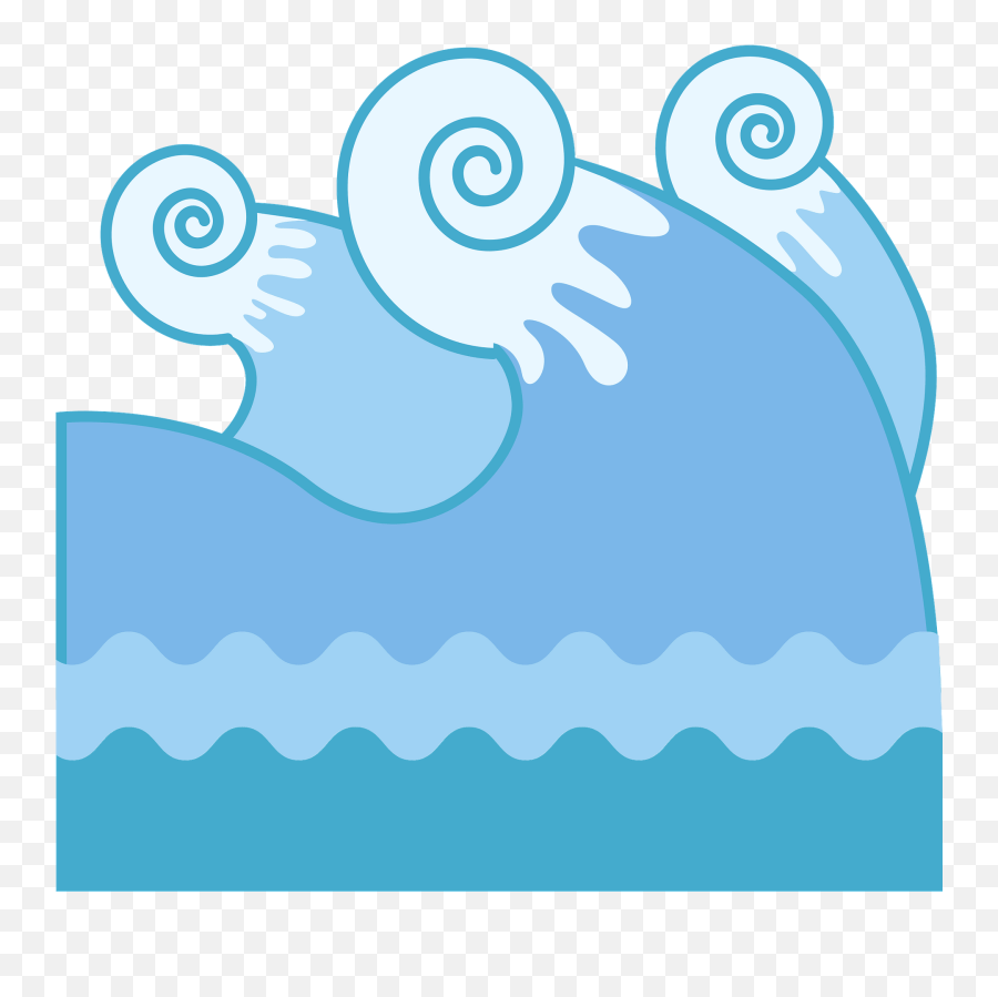 Sea Wave Clipart - Lovely Emoji,Blue Wave Emoji