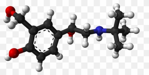 S - Salbutamol Ball And Stick Molecule Emoji