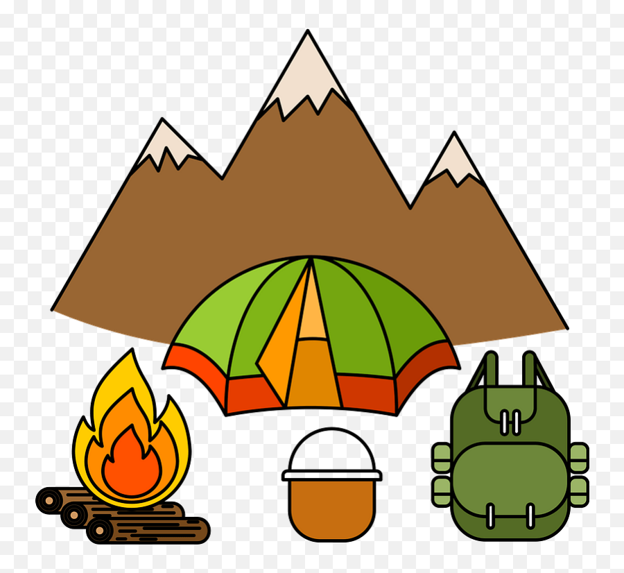 Outdoor Trip Clipart Free Download Transparent Png Creazilla - Lovely Emoji,Campfire Emoji