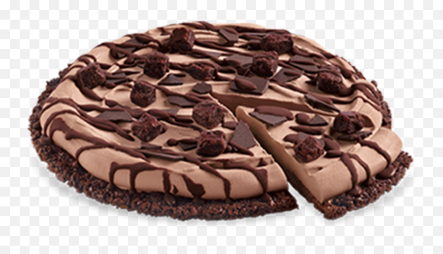 Choco Brownie Treatzza Pizza Png - Chocolate Ice Cream Pizza Emoji,Brownie Emoji
