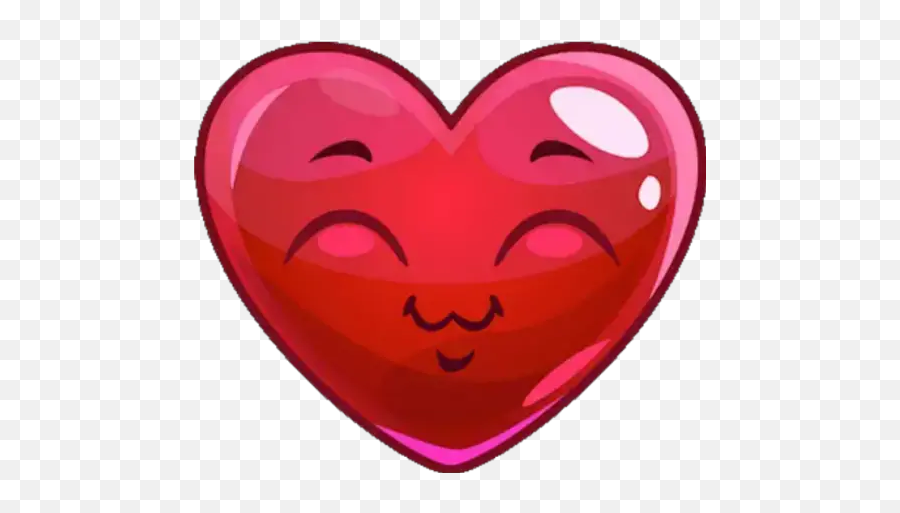 Emoji Corazón Stickers Para Whatsapp - Happy Heart Emoji,Emoji De Corazon