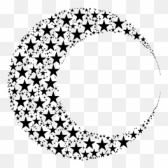 Clipart - Crescent Moon Of Stars Png Download Full Size And Circle Emoji