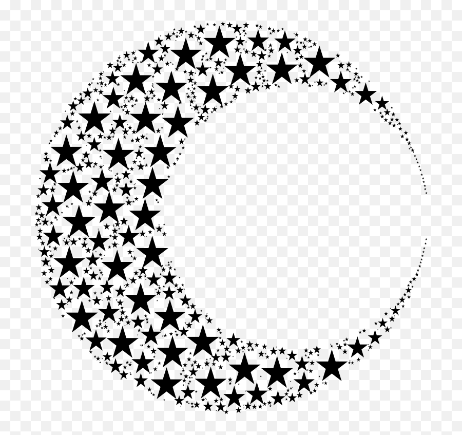 Clipart - Crescent Moon Of Stars Png Download Full Size Stars And Moon Circle Emoji,Cresent Emoji