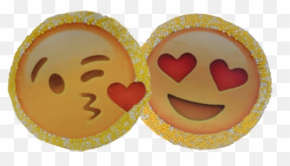 Love Emoji Sugar Cookies With Nonpareils - Heart,Love Emoji