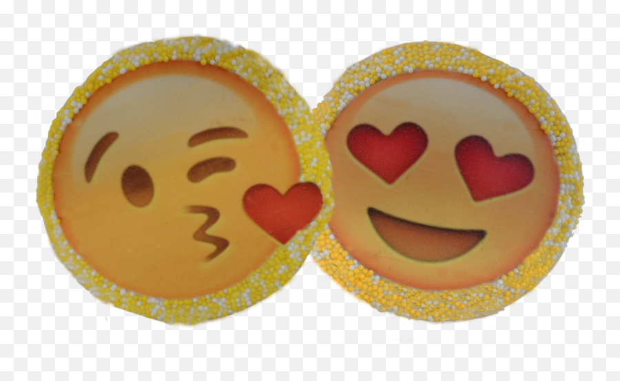 Love Emoji Sugar Cookies With Nonpareils - Heart,Love Emoji