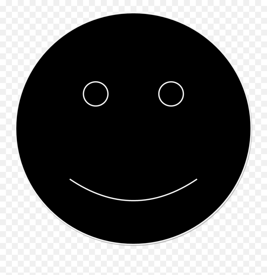 Black Smiley Face - Circle Emoji,Smiley Face Emoticon