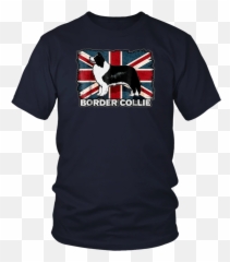Border Collie Dog Union Jack British - Opengl T Shirt Emoji,Union Jack Emoji