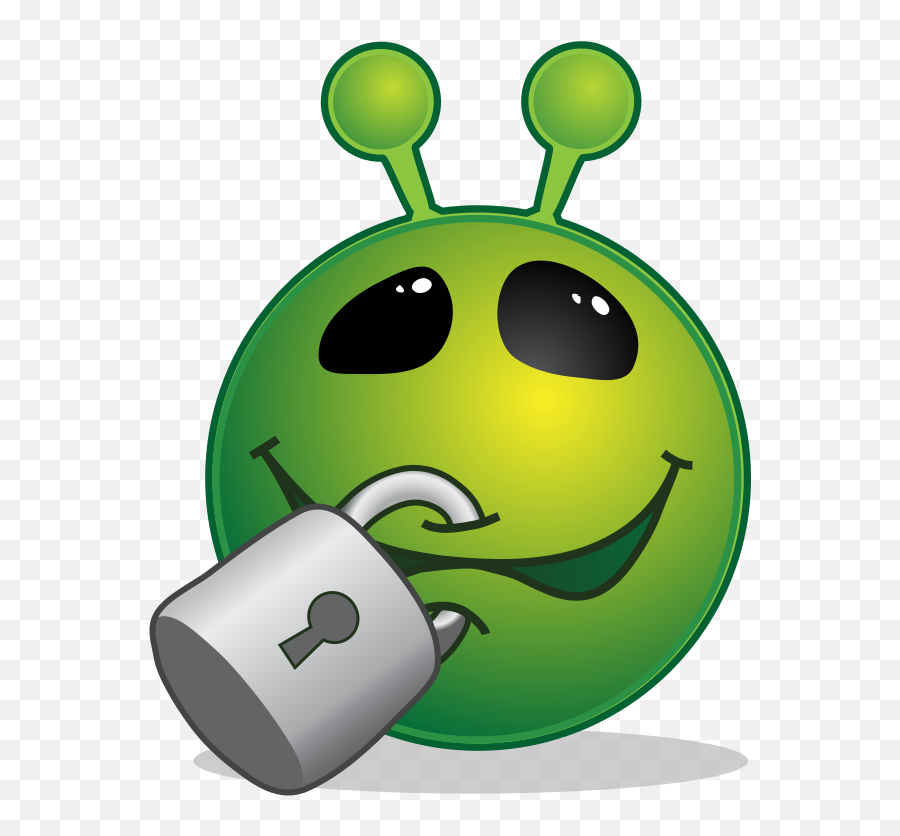 Smiley Green Alien Lipsealed - Emot Alien Emoji,Oh Well Emoticon