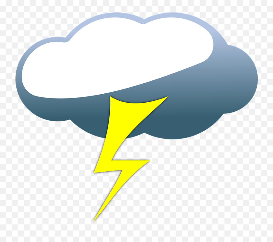 Free Lightning Thunder Vectors - Lightning With Clouds Clipart Png Emoji,Lightning Emoji