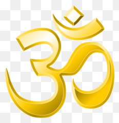 Aum Om Simbolo Symbol Yoga Namaste - Golden Png Emoji
