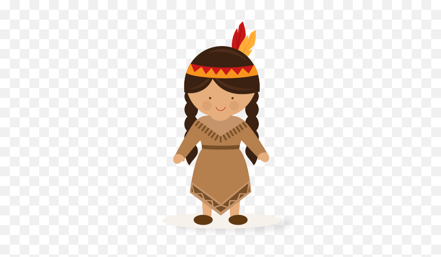 Large Girl Native American Cliparts - Clip Art Thanksgiving Indians Emoji,Native American Emoji