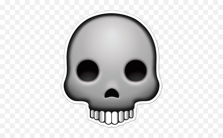 Car Motorbike Stickers - Skull Emoji Png,Emoji Car Stickers
