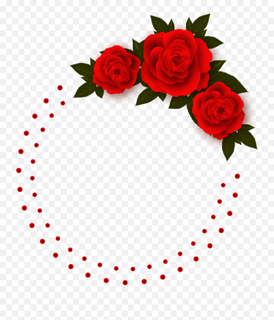 Rose Flowers Frame Photo Frame Red - Flower Rose Simple Border Design Emoji,Rose Gold Emoji