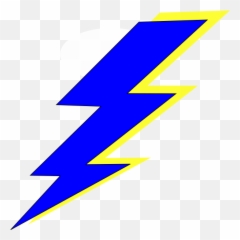 Blue And Yellow Lightning Bolt - Blue And Yellow Lightning Bolt Emoji,Lightning Bolt Emoji Png
