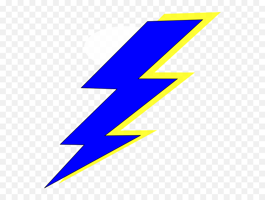 Blue And Yellow Lightning Bolt - Blue And Yellow Lightning Bolt Emoji,Lightning Bolt Emoji Png