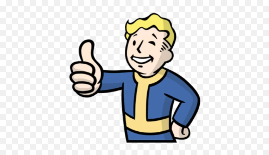 Telegram Sticker 28 From Collection Fallout Emoji - Vault Boy Pdf,Arm Emoji