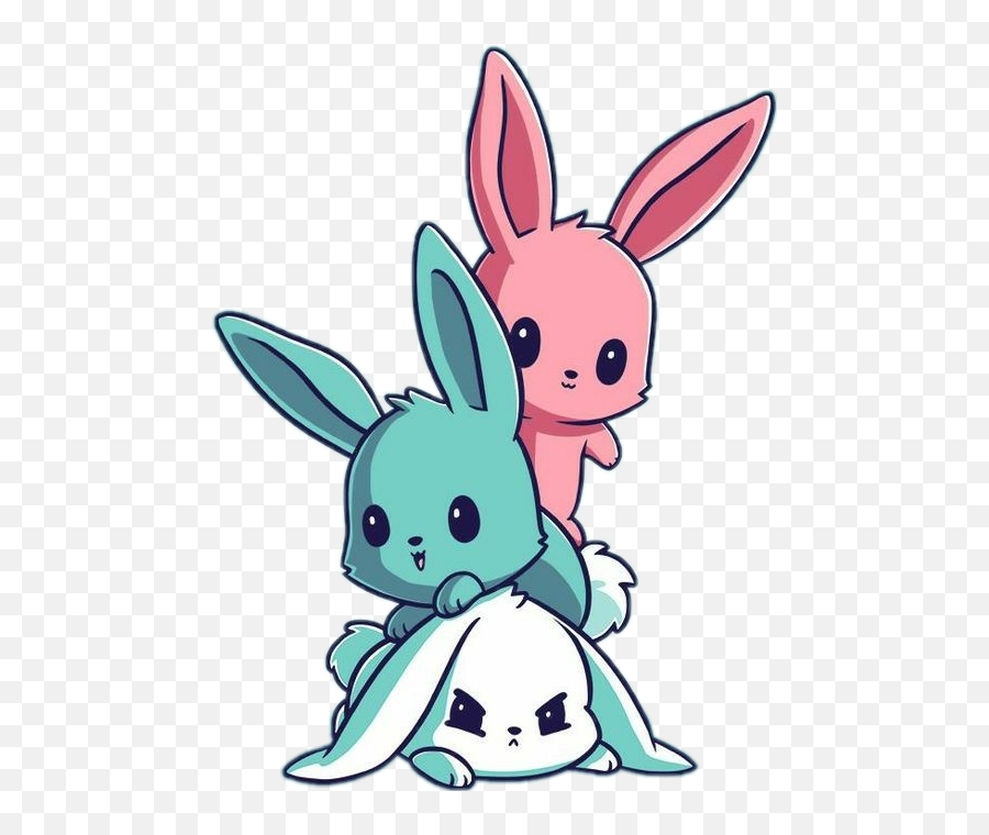 Easter Bunny Sticker Challenge - Animals Cute Fluffy Bunnies Emoji,Easter Bunny Emoji