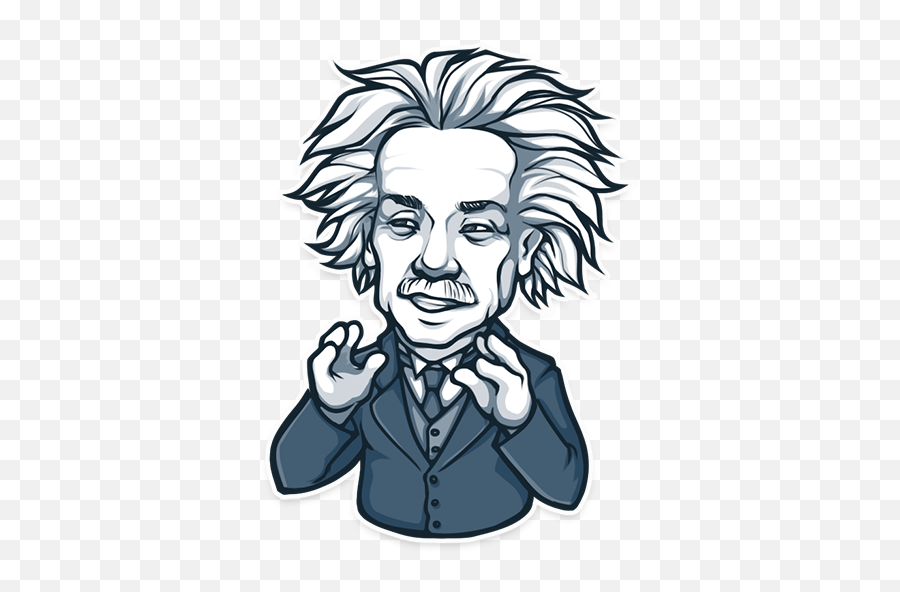 When Stickers Meet Art And History - Albert Einstein Sticker Png Emoji,Steve Jobs Emoji