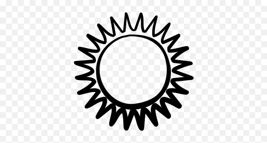 Sun Black And White Happy Sun Clipart Free Png - Sun Clipart Black And White Emoji,Black Sun Emoji