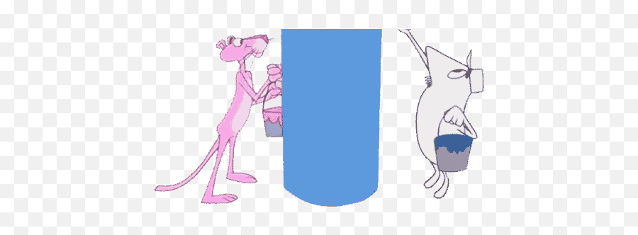 Pink Panther Pinkpanther Gif Wifflegif Cartoon Crying Gif - Pink Panther Painting Gif Emoji,Gundam Emoji