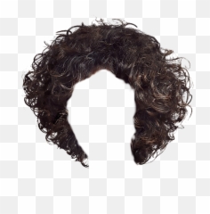 Brown Brunette Curlyhair Wig Hair - Png Men Emoji