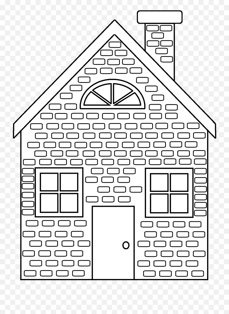 Library Of Straw House Jpg Royalty Free Black And White Png - 3 Little Pigs Brick House Template Emoji,House Emoji Copy And Paste