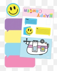 Happy Camper Foldover Cards - Smiley Emoji
