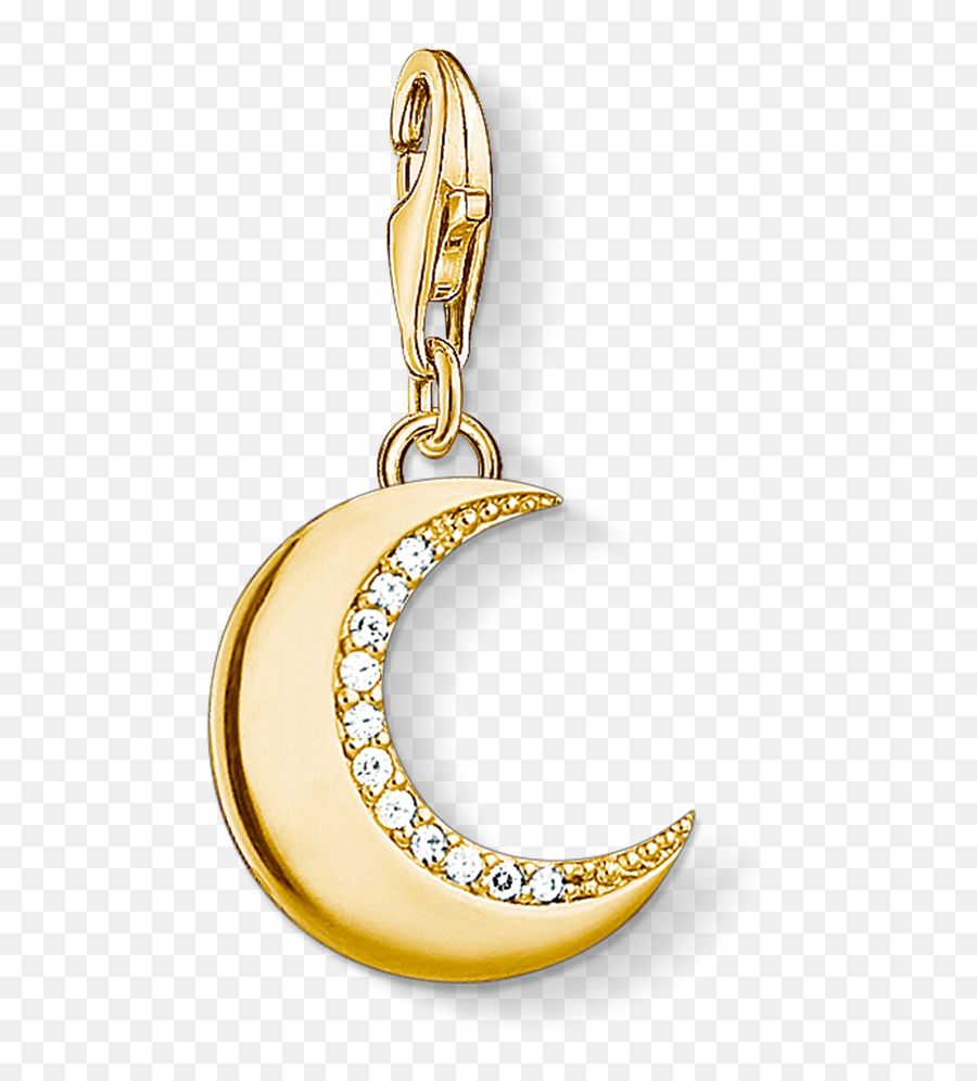 The Stars - Moon Gold Locket Emoji,Laughing Emoji Necklace
