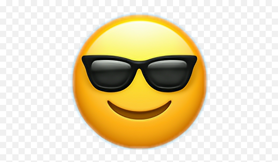 Emoji Naklejka Glasses Sunny Glasses Tumblr Iphone Ipho - Cool Emoji Clipart,Sunny Emoji