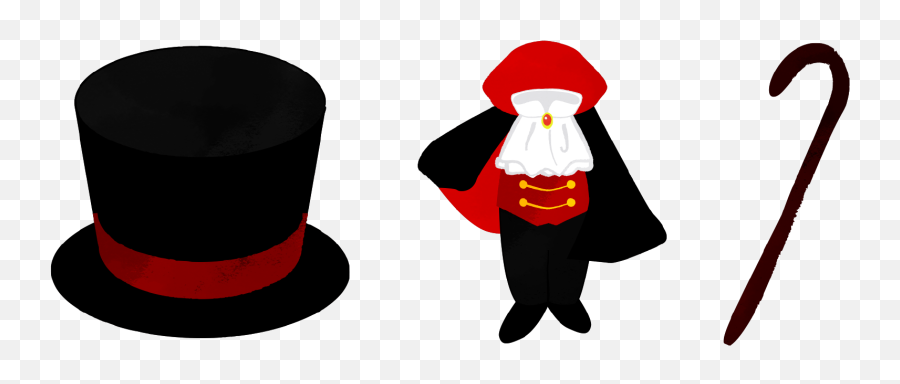 Draculau0027s Costume Set Hatclothingstick - Cute2u A Free Fictional Character Emoji,Witch Emoji Copy And Paste