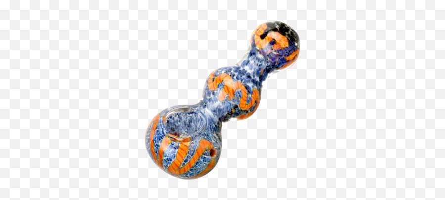 35 Fritted Squiggle Spoon Glass Pipe - Dog Toy Emoji,Eye And Squiggly Line Emoji