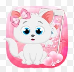 Cute Smile Pink Cat Theme U2013 Apps No Google Play - Happy Emoji,Cring Emoji