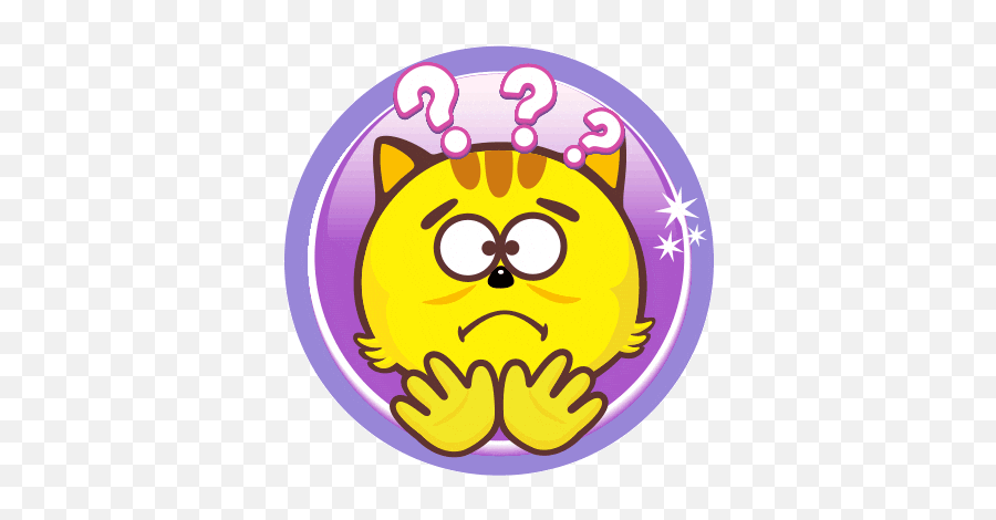 Yellow Cat Sticker - Yellow Cat Face Discover U0026 Share Gifs Happy Emoji,Purple Face Emoji