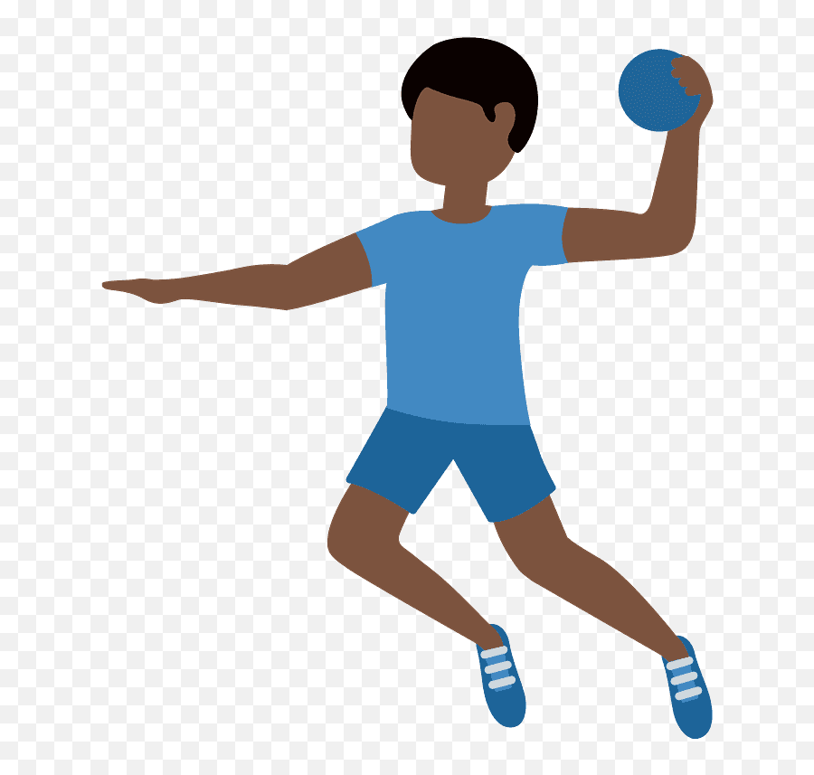 Man Playing Handball Emoji Clipart Free Download - Handball Player,Happy Running Emoji